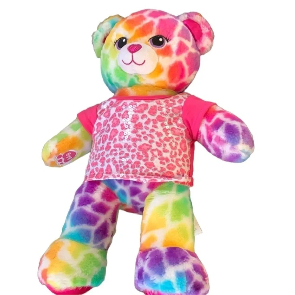 RAINBOW Giraffe build a beat, with sequins shirt